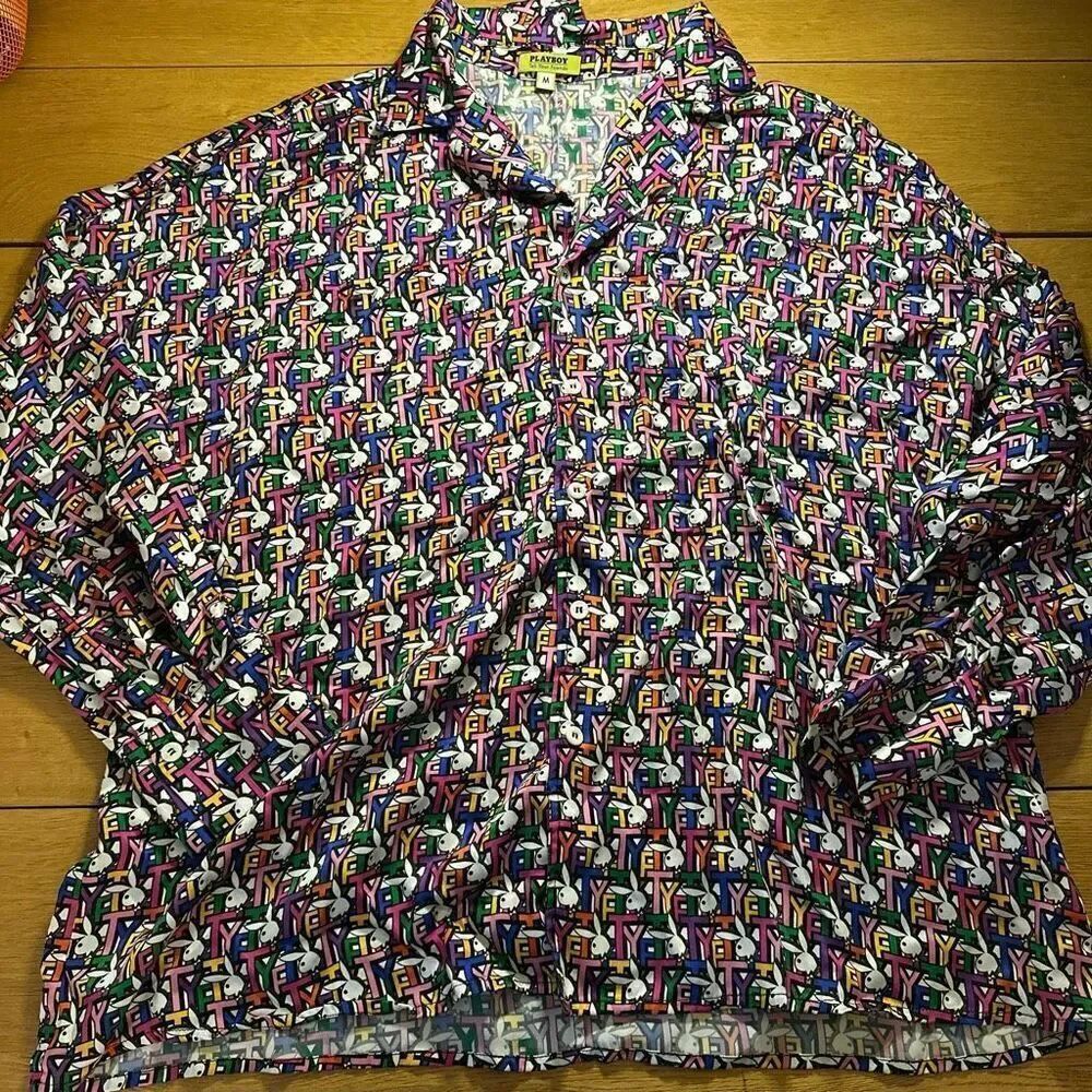 Revolve tell your friends x playboy dolman shirt hugh multi medium